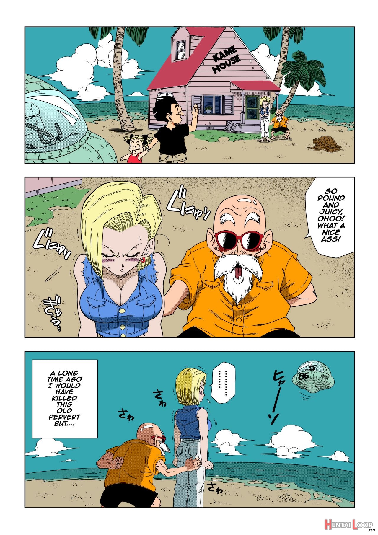 18-gou Vs Kame Sennin Android N18 Vs Kamesennin Colorrized page 2