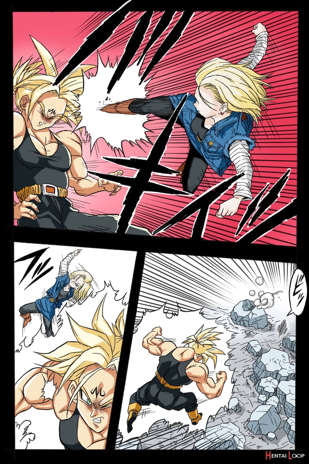 Ryona Budokai 3 - Android 18 Vs Trunks page 22