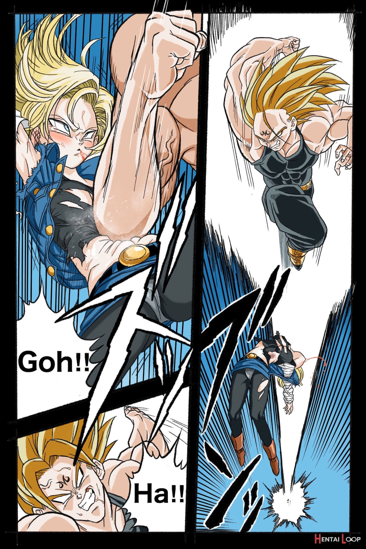 Ryona Budokai 3 - Android 18 Vs Trunks page 33