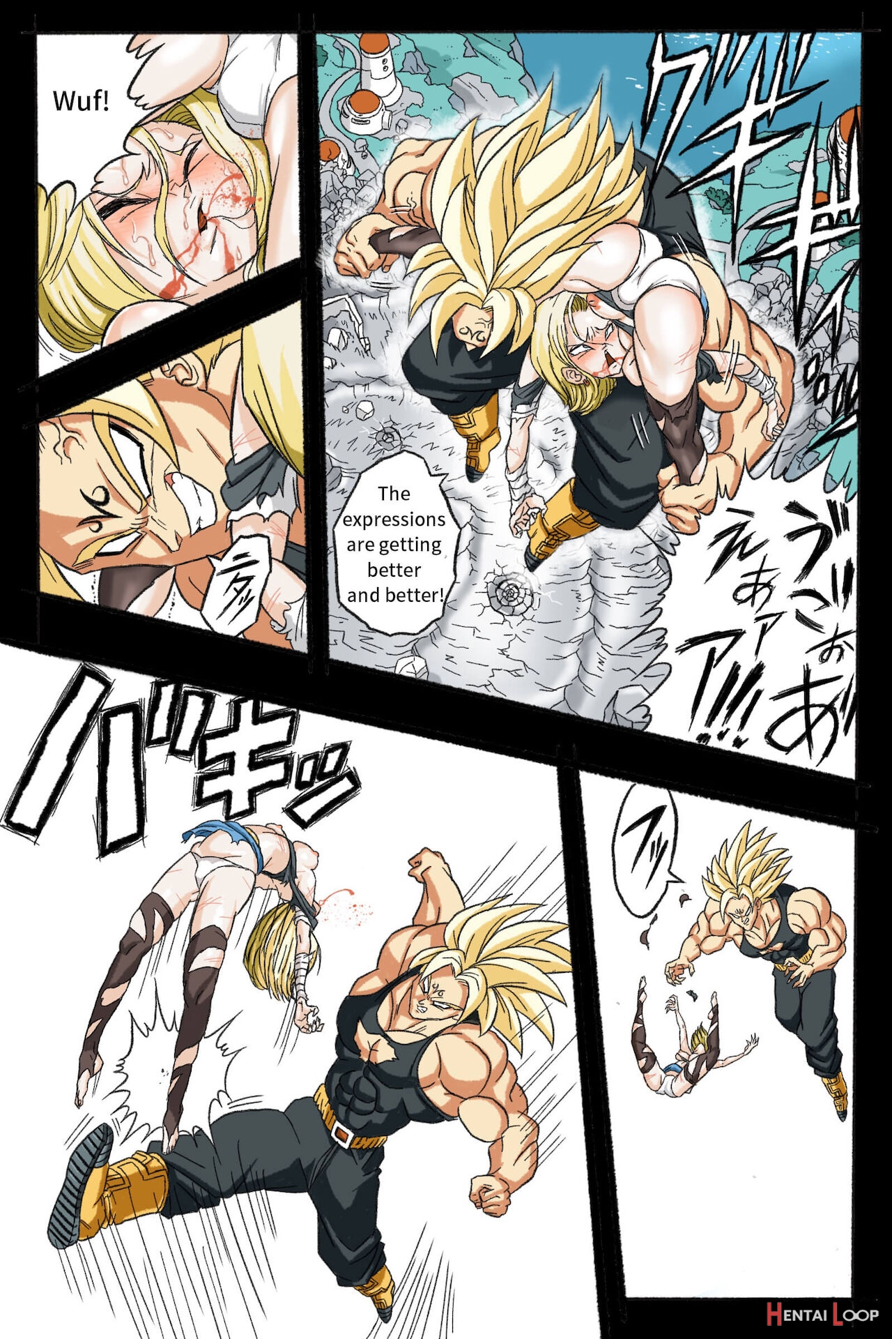 Ryona Budokai 3 - Android 18 Vs Trunks page 45