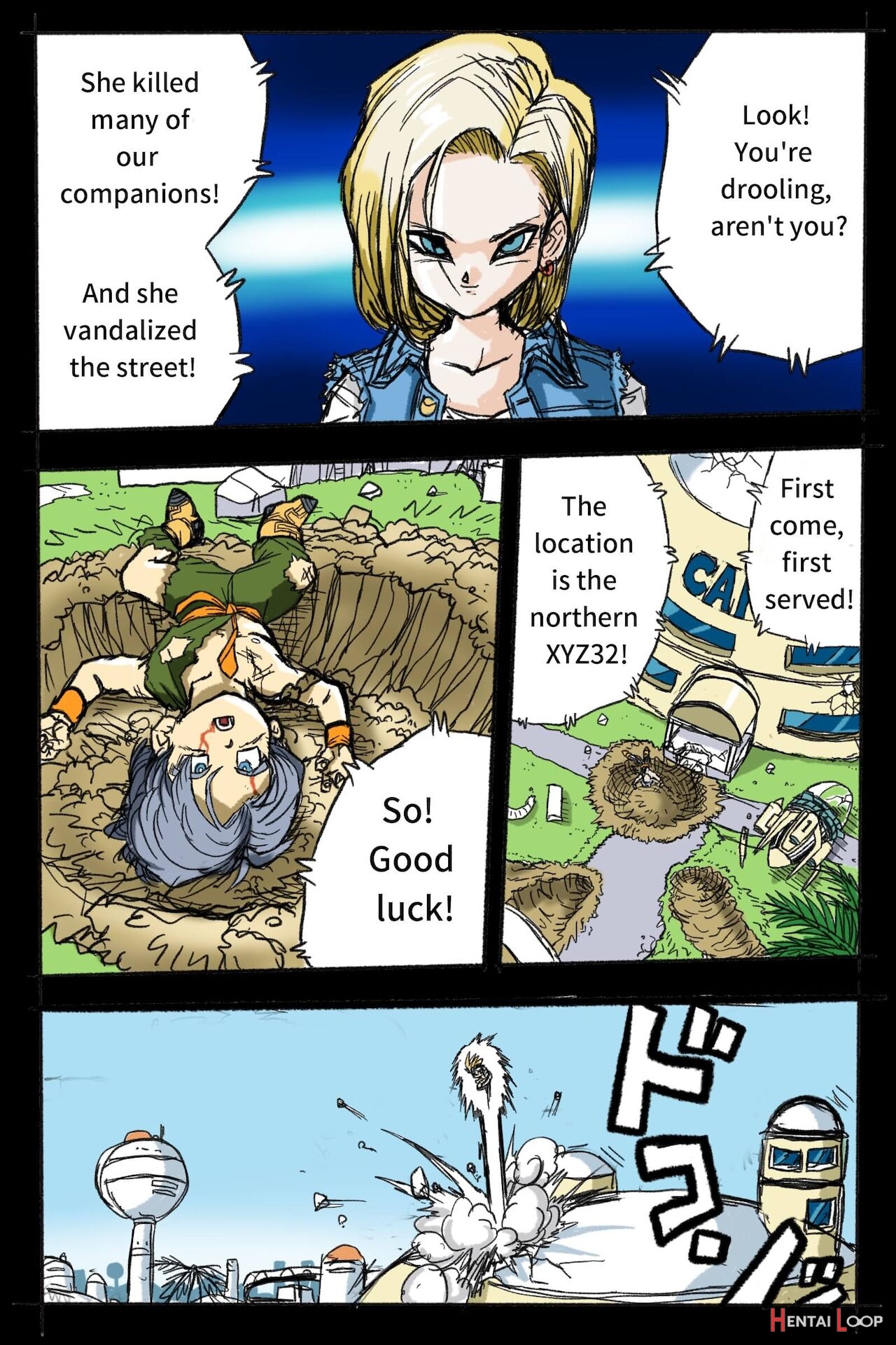 Ryona Budokai 3 - Android 18 Vs Trunks page 9