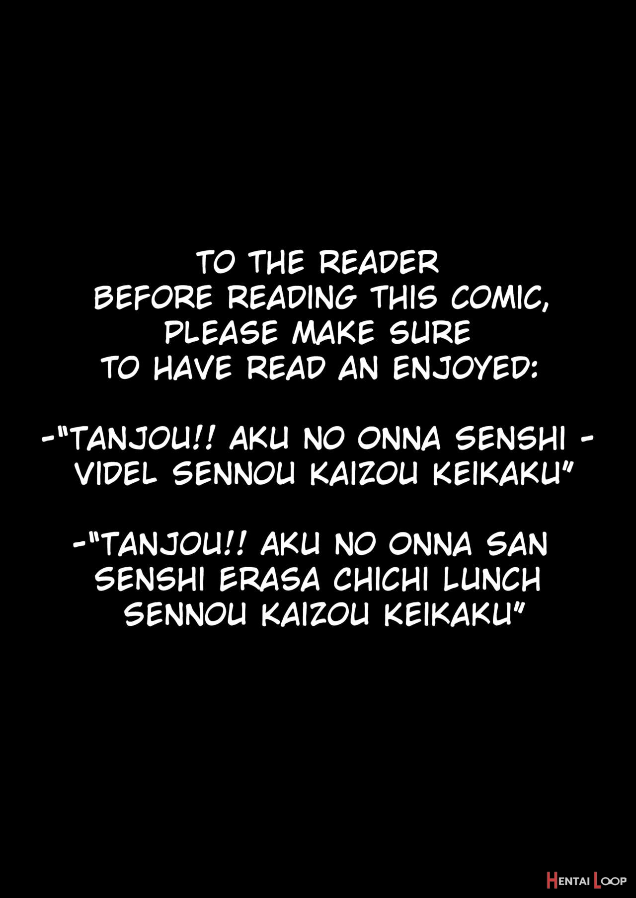 Tanjou!! Aku No Onna Senshi Jinzou Ningen 18-gou Sennou Kaizou Keikaku -joshou- page 2