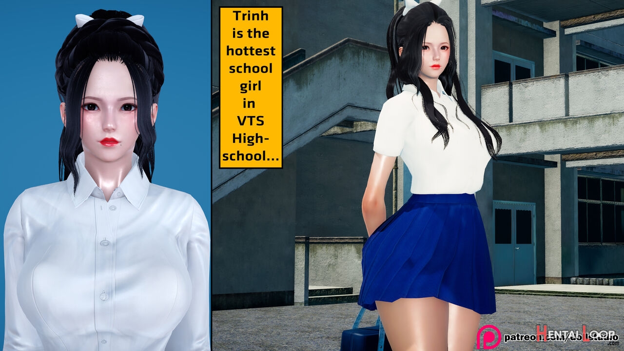 3d Comic - The Hottest School Girl page 3