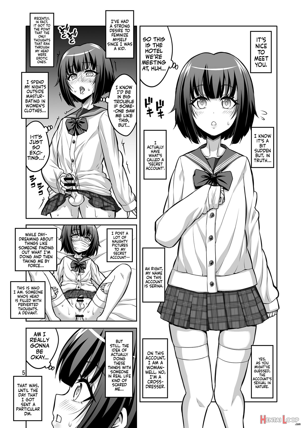 A Futanari Older Sister Turns An Underground Crossdresser Into A Perverted Masochist page 4
