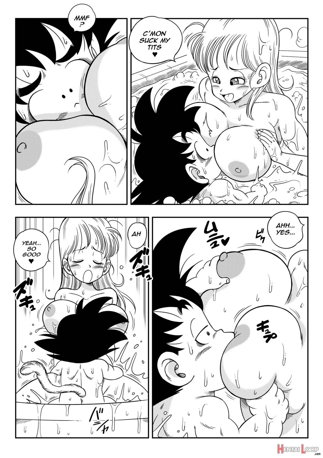Bulma X Goku - Sex In The Bath page 14