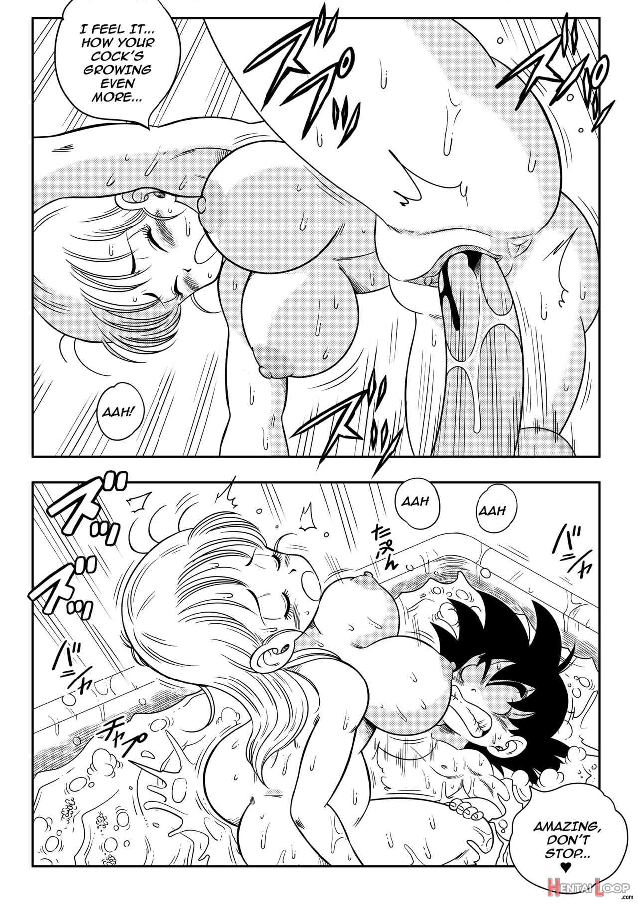 Bulma X Goku - Sex In The Bath page 16