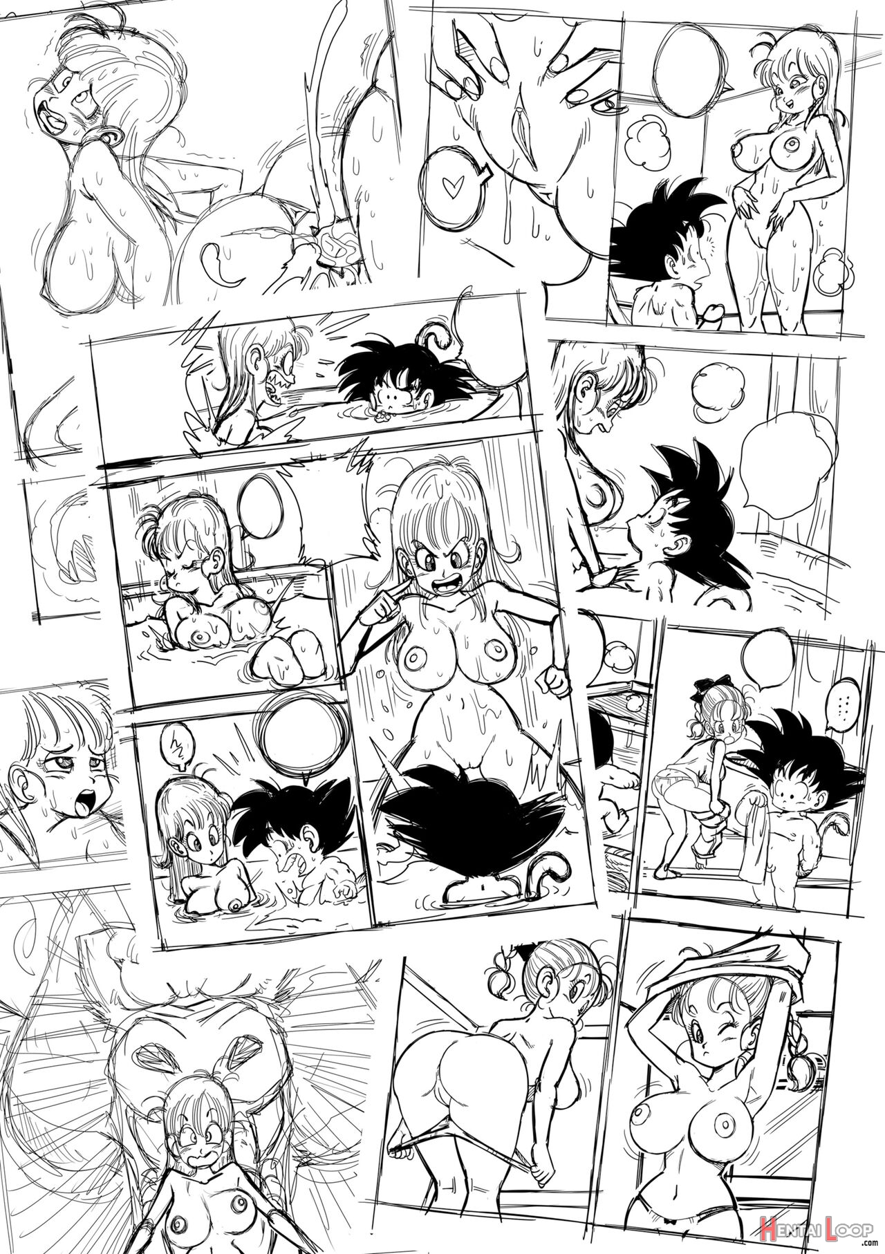 Bulma X Goku - Sex In The Bath page 25