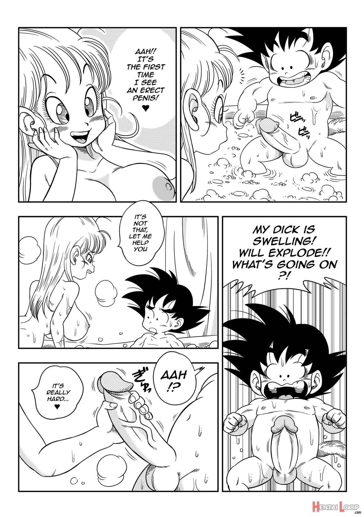 Bulma X Goku - Sex In The Bath page 6