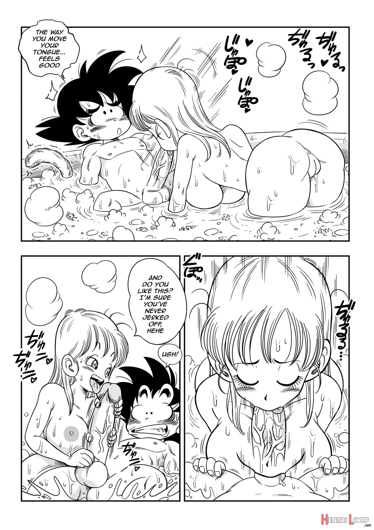 Bulma X Goku - Sex In The Bath page 8