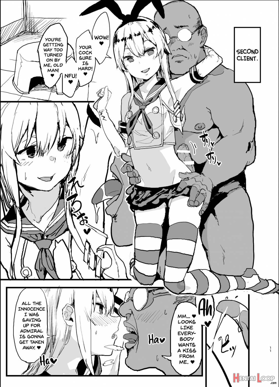 Futokutei Tasuu No Otoko To Berochuu Sex Suru Shimakaze Netorase Bon page 10