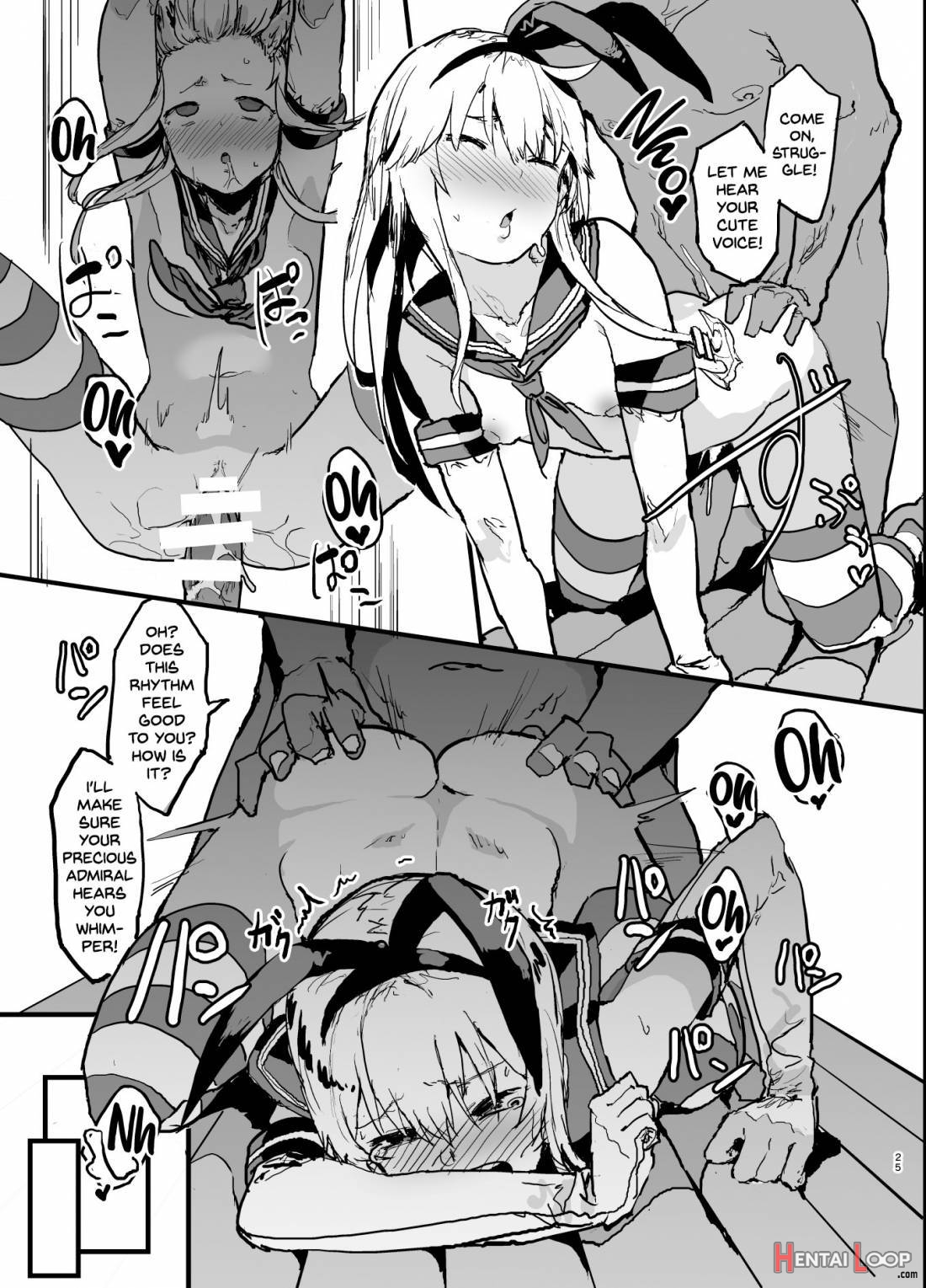 Futokutei Tasuu No Otoko To Berochuu Sex Suru Shimakaze Netorase Bon page 24