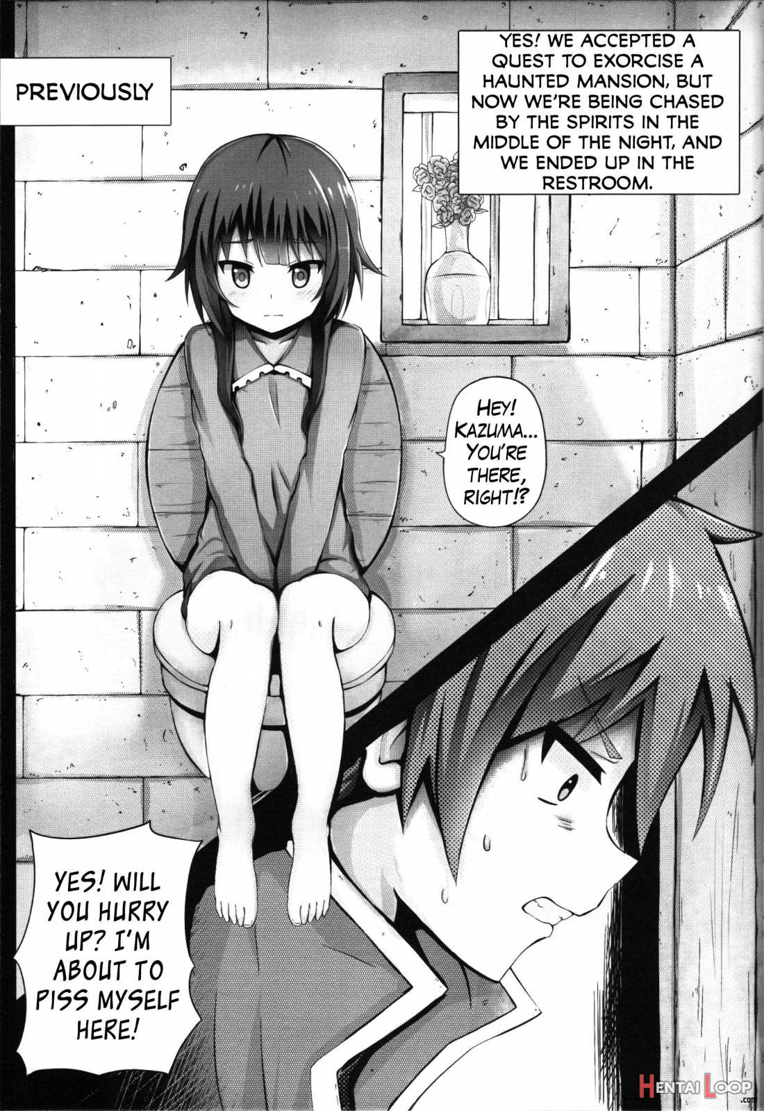 Giving ○○ To Megumin In The Toilet! page 2