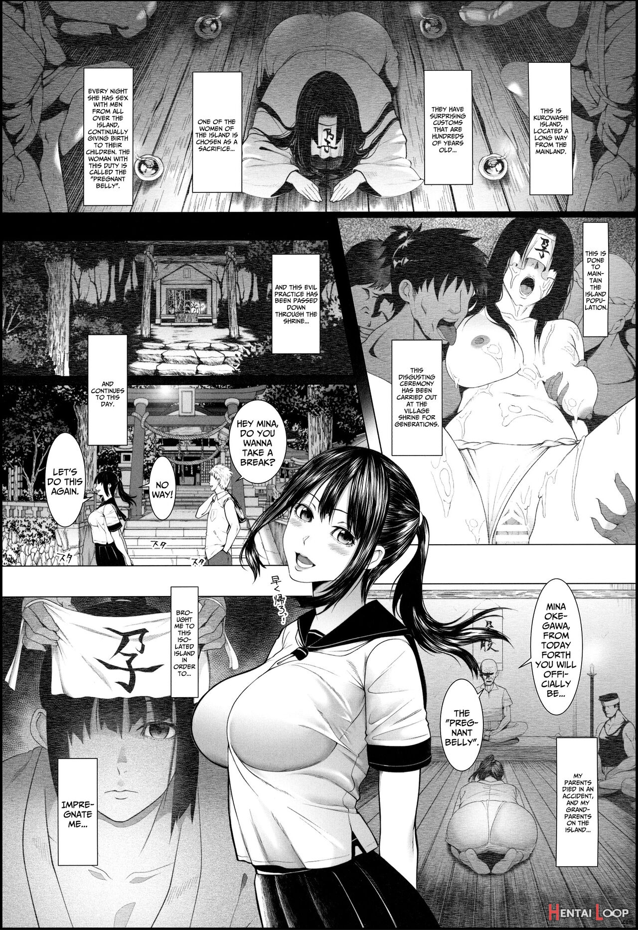 Page 1 of Haramase No Shima 3 ~kodane O Shikomare Modaeru Otome~ (by Big.g)  - Hentai doujinshi for free at HentaiLoop