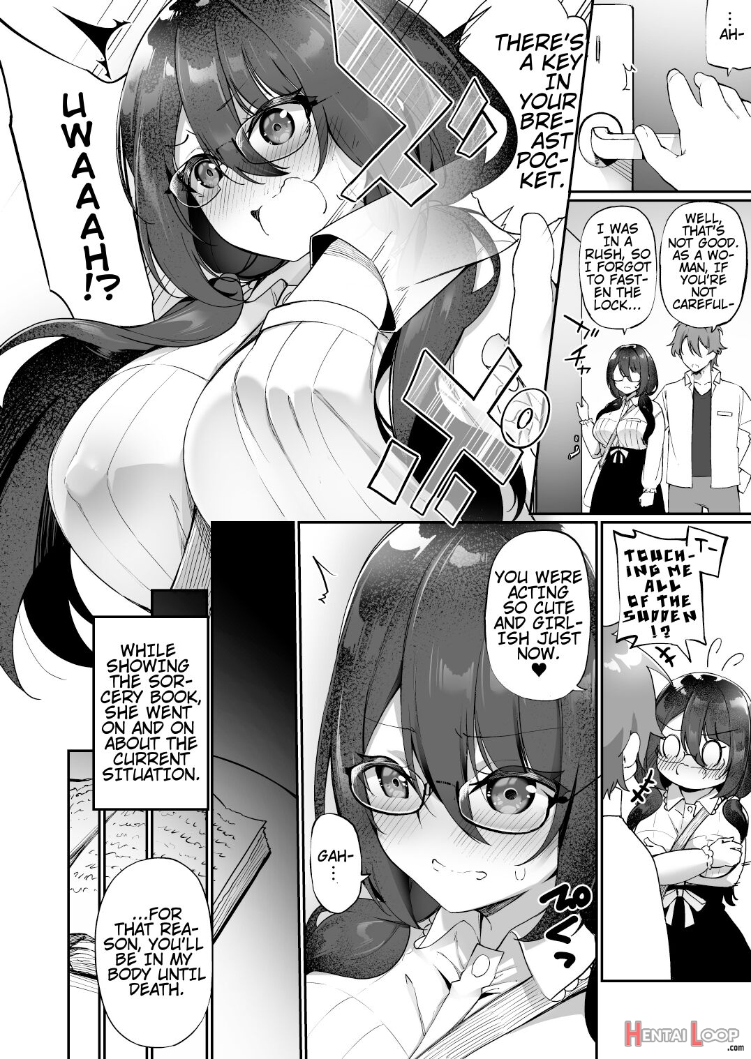 I Switched Bodies With My Large-breasted Yandere Junior Who Is Aroused Just By Hearing The Sound Of My Voice! page 19