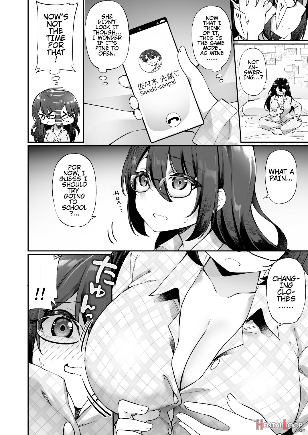 I Switched Bodies With My Large-breasted Yandere Junior Who Is Aroused Just By Hearing The Sound Of My Voice! page 7