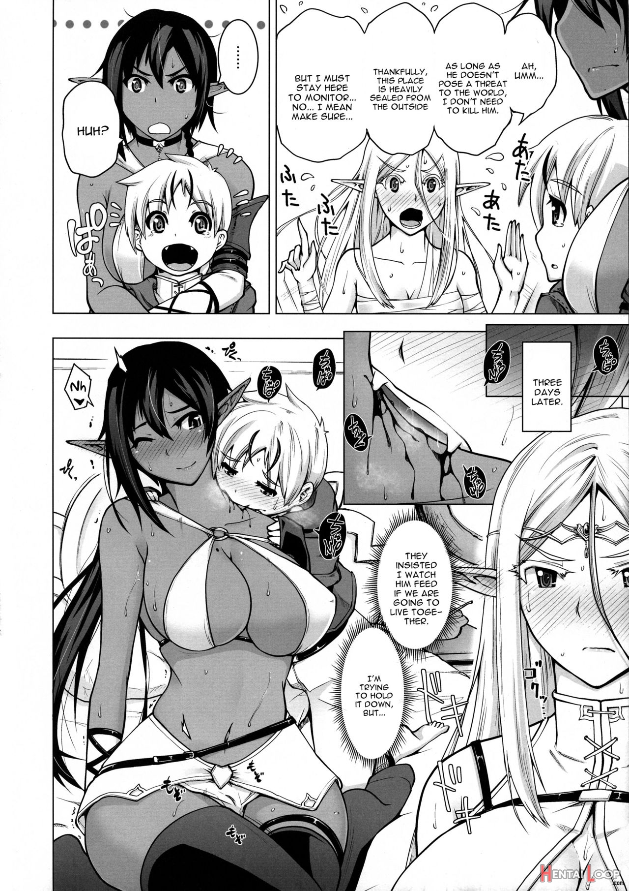 Junpaku Elf To Kasshoku Elf To Chiisana Kyuuketsuki page 8