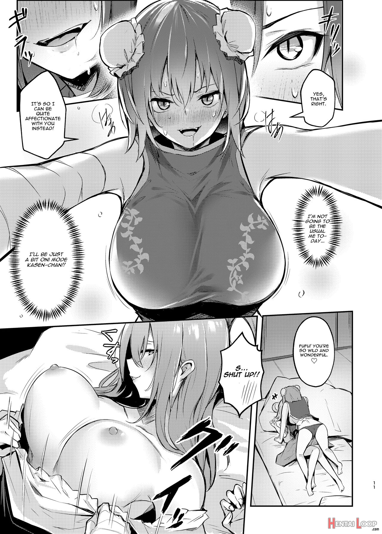 Kasen-chan No Jasen Rouraku Challenge page 9