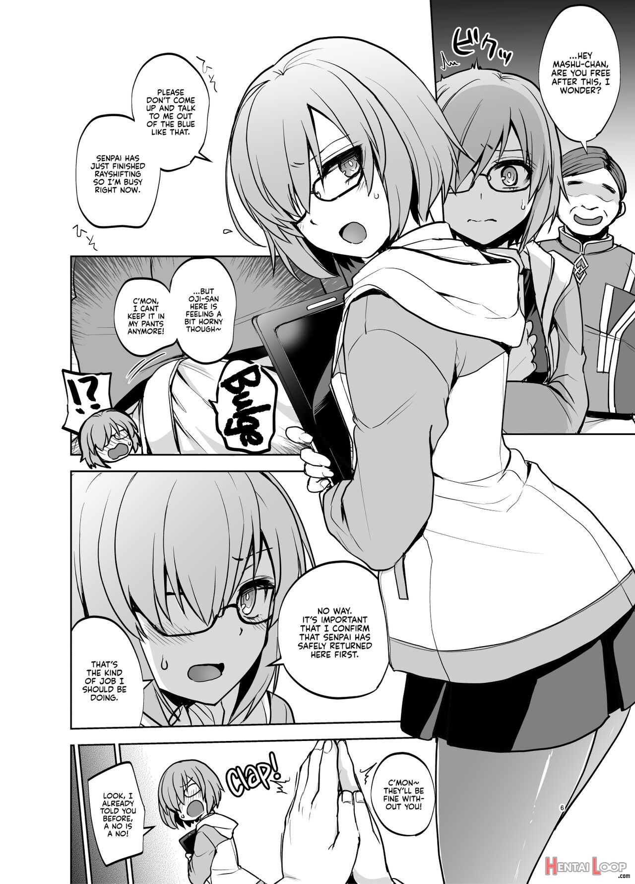 Mashu Must Deal With This Pushy N’ Lusty Oji-san Whenever Senpai Is Busy Rayshifting! page 5