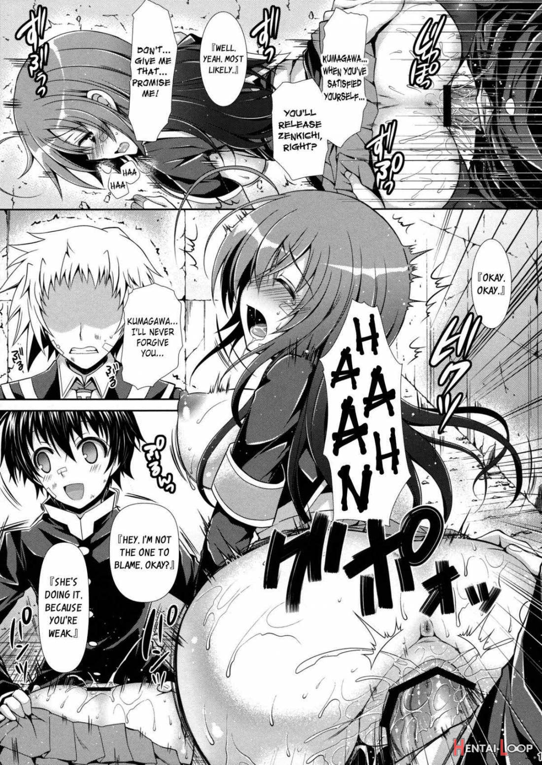 Medaka-chan Ga Kumagawa-kun Ni Zenkichi No Me No Mae De Rape Sareru Hon | Medaka-chan Gets R_ped By Kumagawa-kun In Front Of Zenkichi page 14