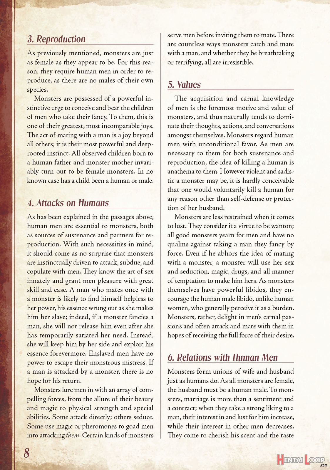 Monster Girl Encyclopedia Vol. 1 page 9