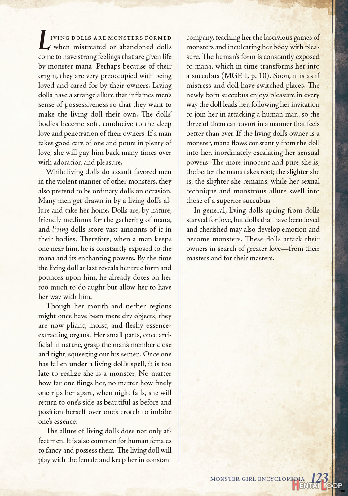Monster Girl Encyclopedia Vol. 2 page 124