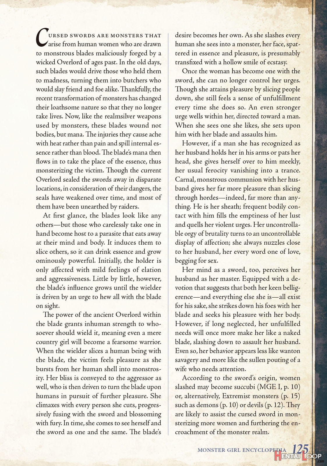 Monster Girl Encyclopedia Vol. 2 page 126