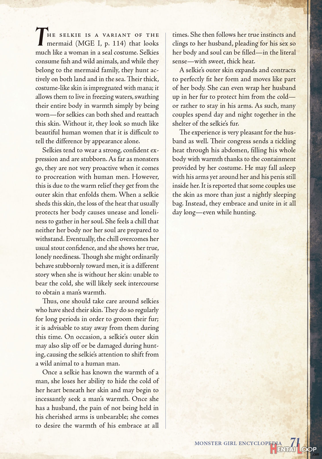 Monster Girl Encyclopedia Vol. 2 page 72