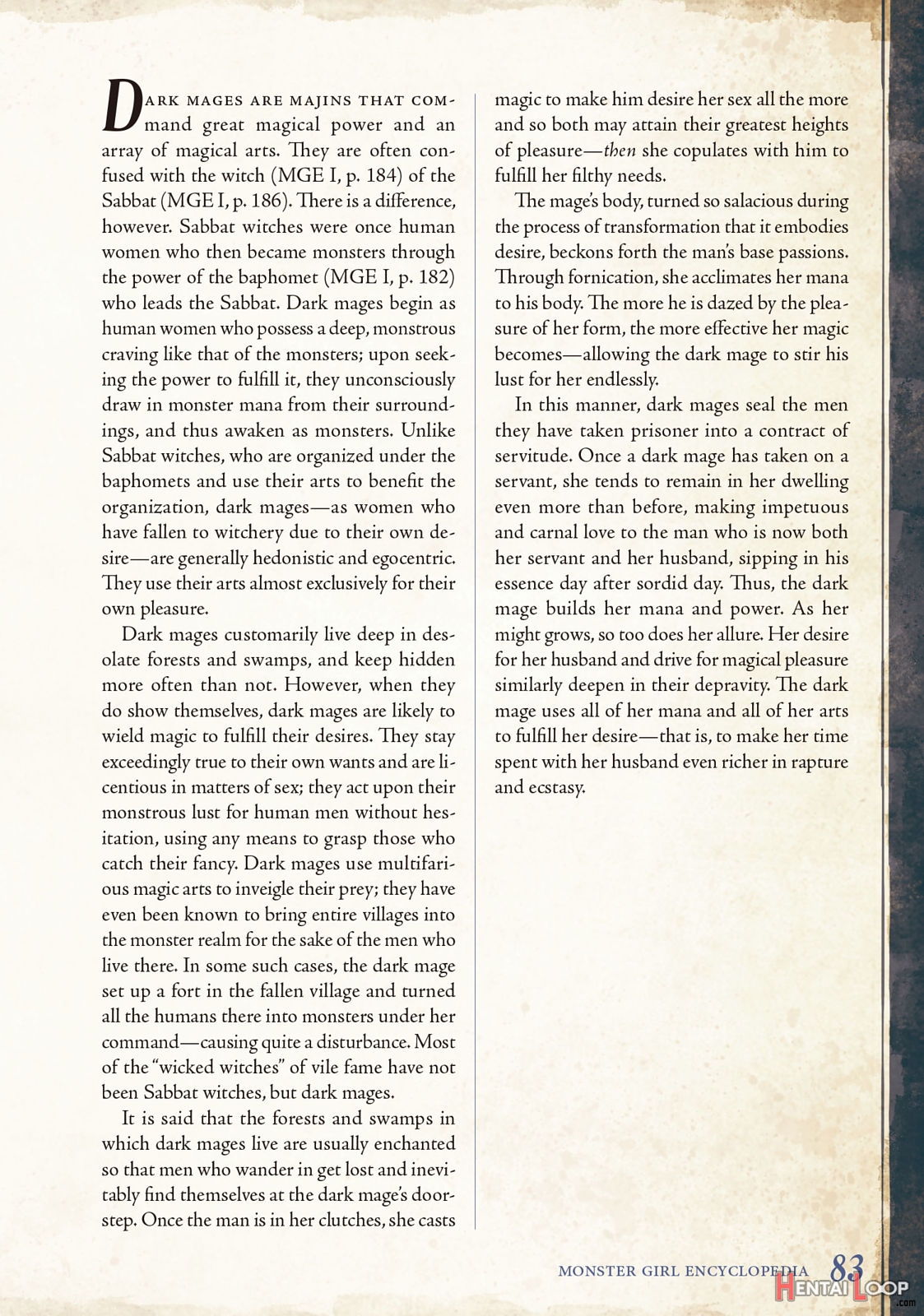 Monster Girl Encyclopedia Vol. 2 page 84