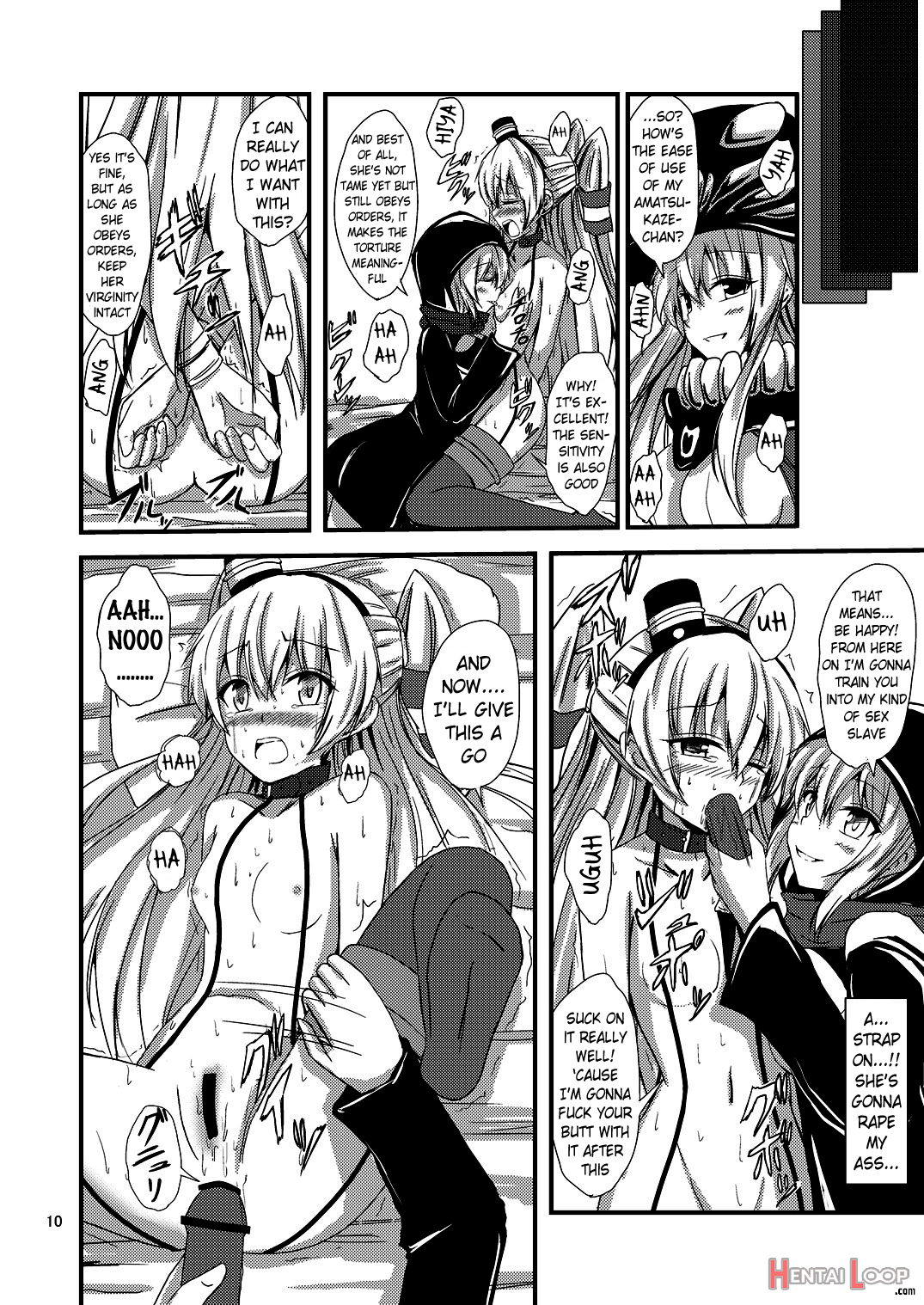 Ndard Carrier Wo-class's Amatsukaze Yuri Slave Training ~threesome Training~ page 11