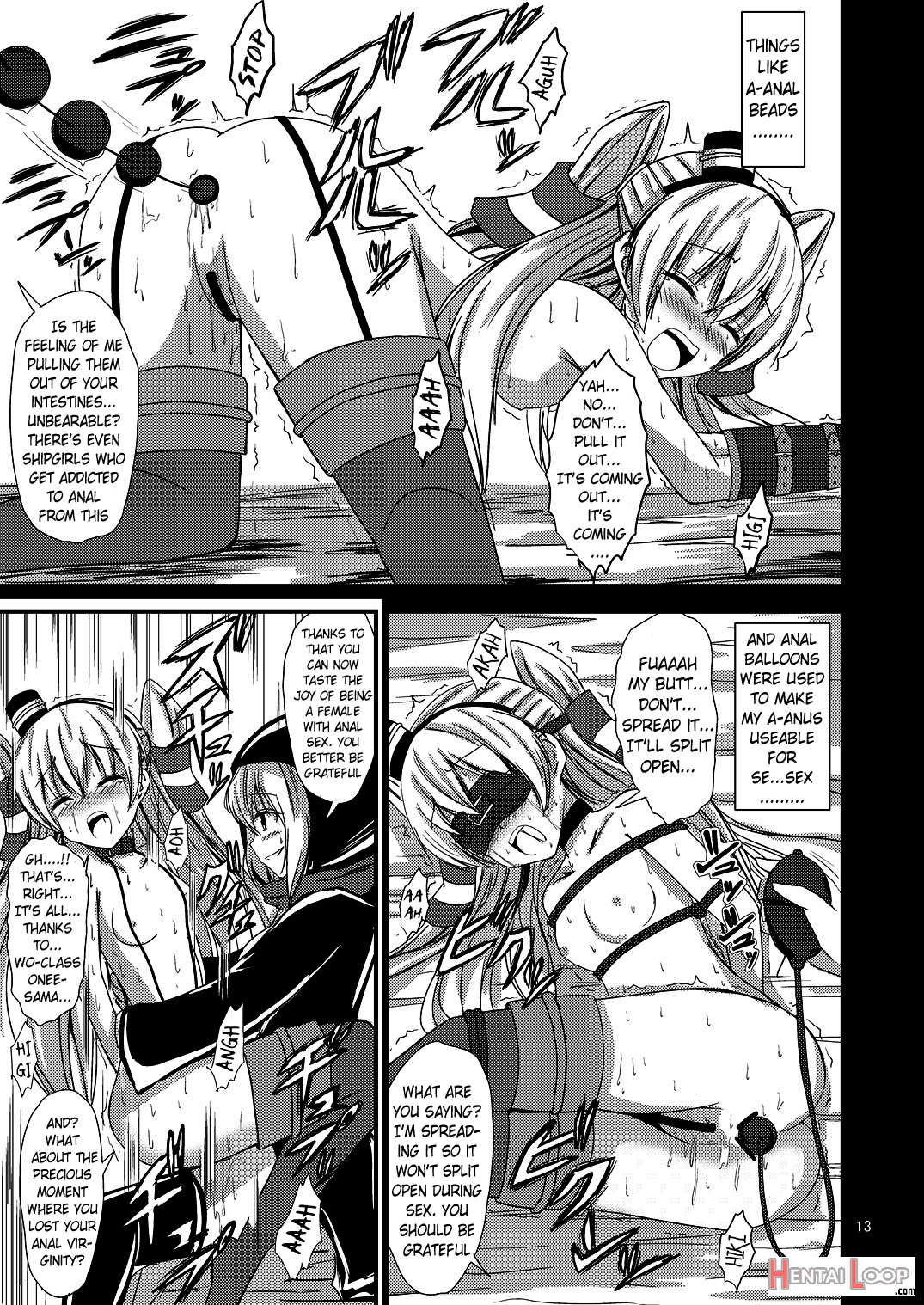 Ndard Carrier Wo-class's Amatsukaze Yuri Slave Training ~threesome Training~ page 14