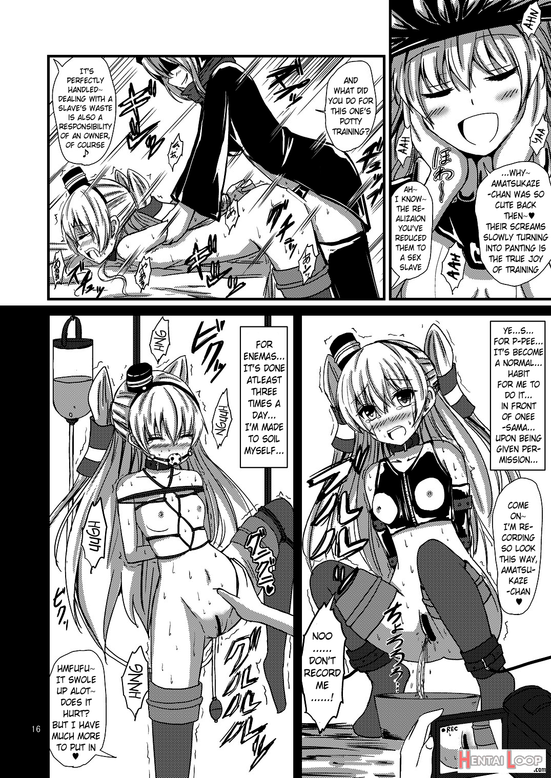 Ndard Carrier Wo-class's Amatsukaze Yuri Slave Training ~threesome Training~ page 17