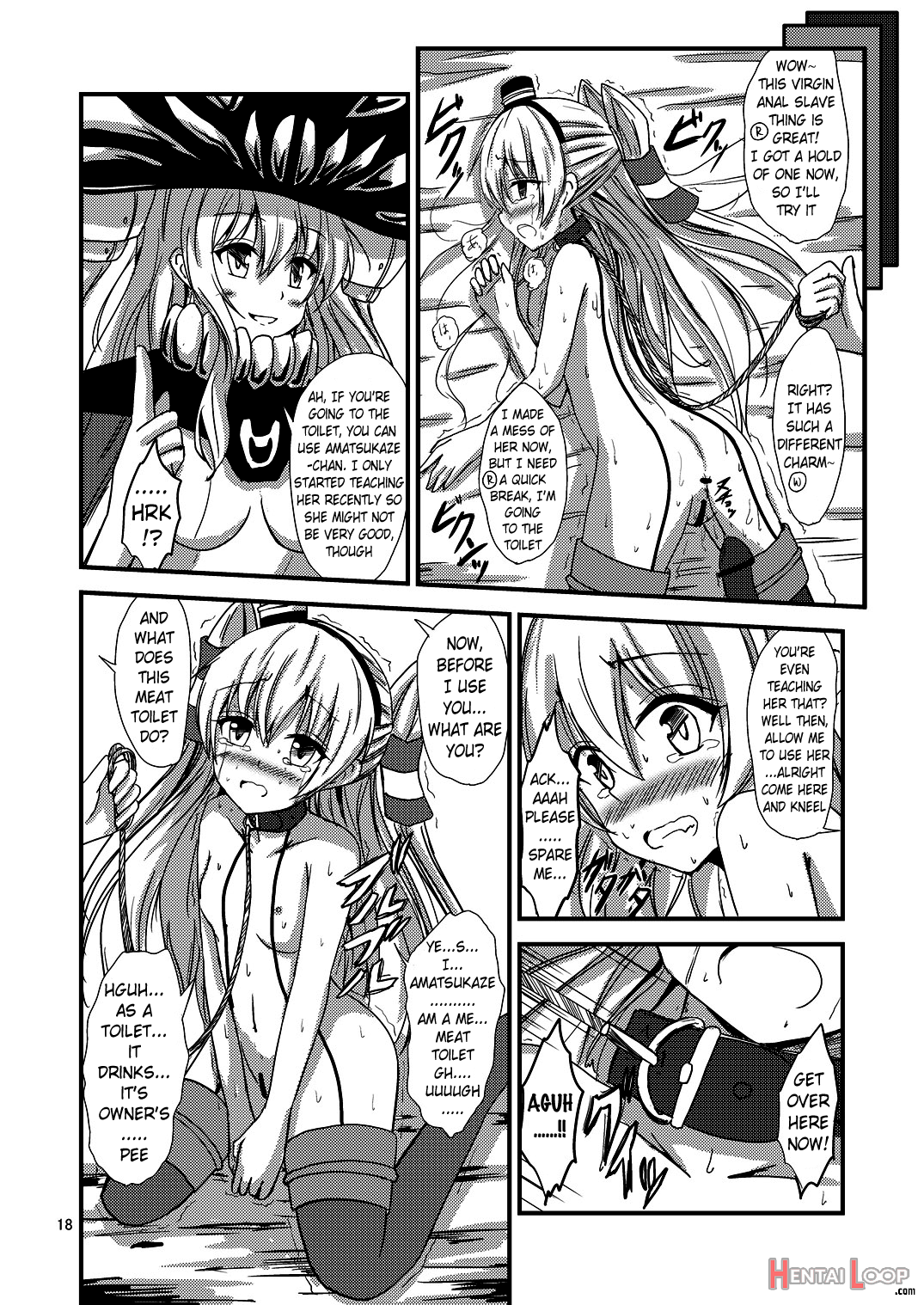 Ndard Carrier Wo-class's Amatsukaze Yuri Slave Training ~threesome Training~ page 19