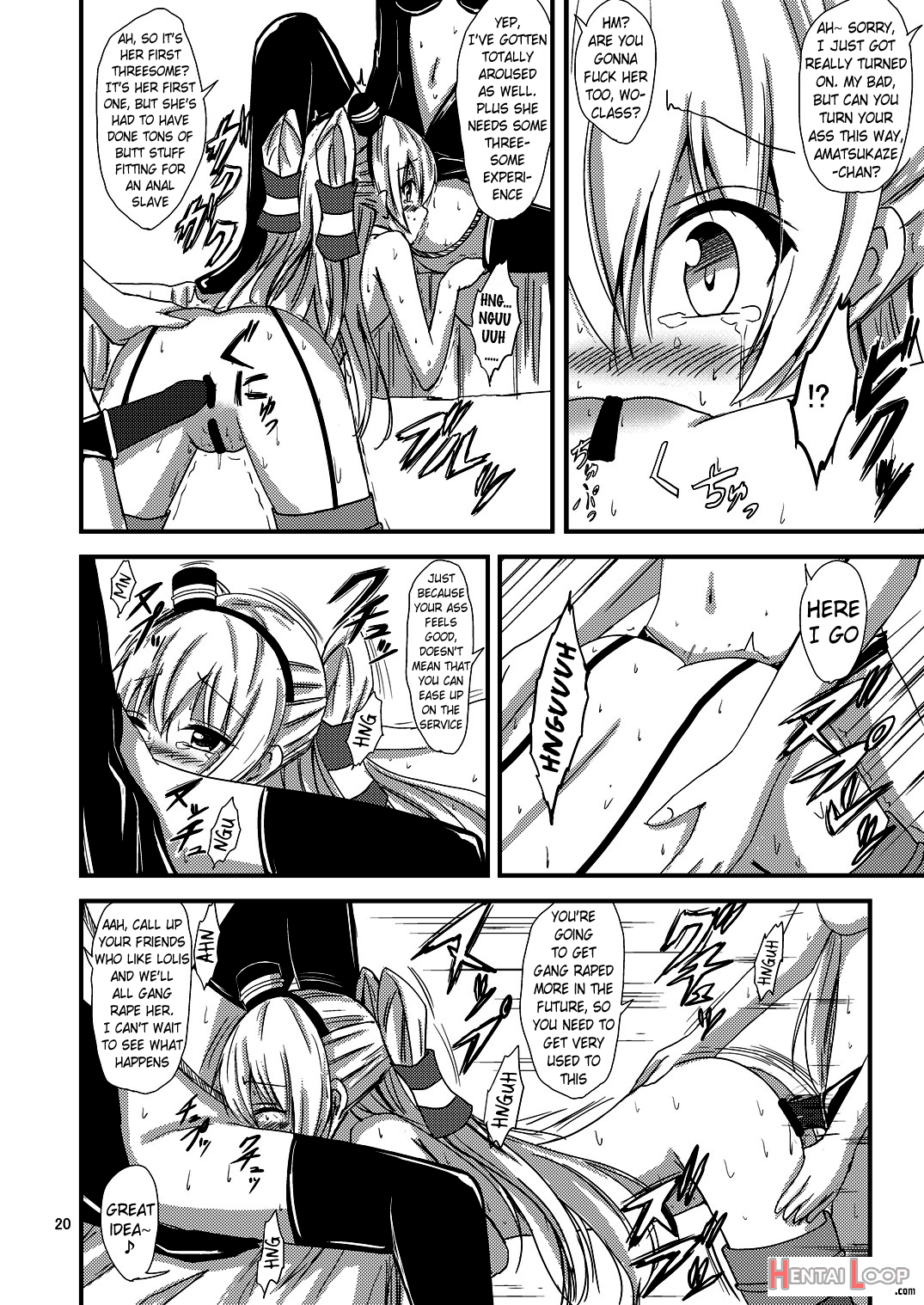 Ndard Carrier Wo-class's Amatsukaze Yuri Slave Training ~threesome Training~ page 21