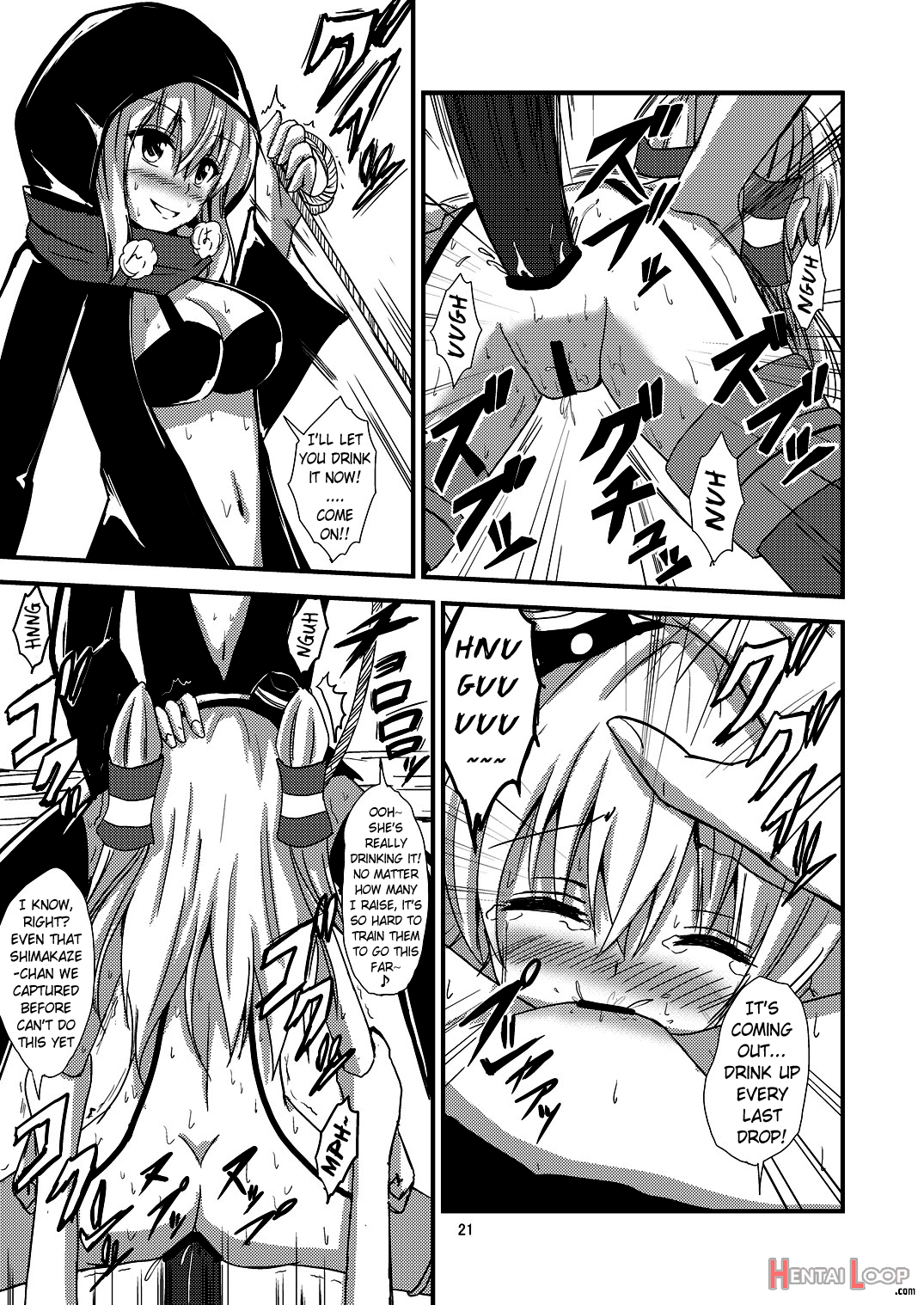 Ndard Carrier Wo-class's Amatsukaze Yuri Slave Training ~threesome Training~ page 22