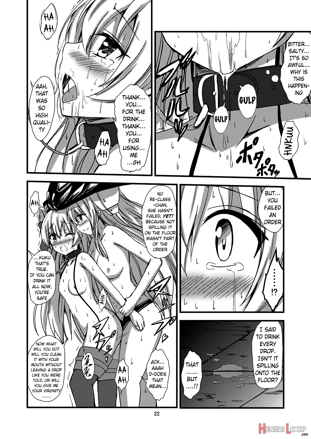 Ndard Carrier Wo-class's Amatsukaze Yuri Slave Training ~threesome Training~ page 23