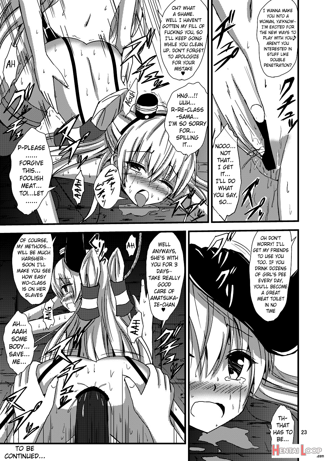 Ndard Carrier Wo-class's Amatsukaze Yuri Slave Training ~threesome Training~ page 24