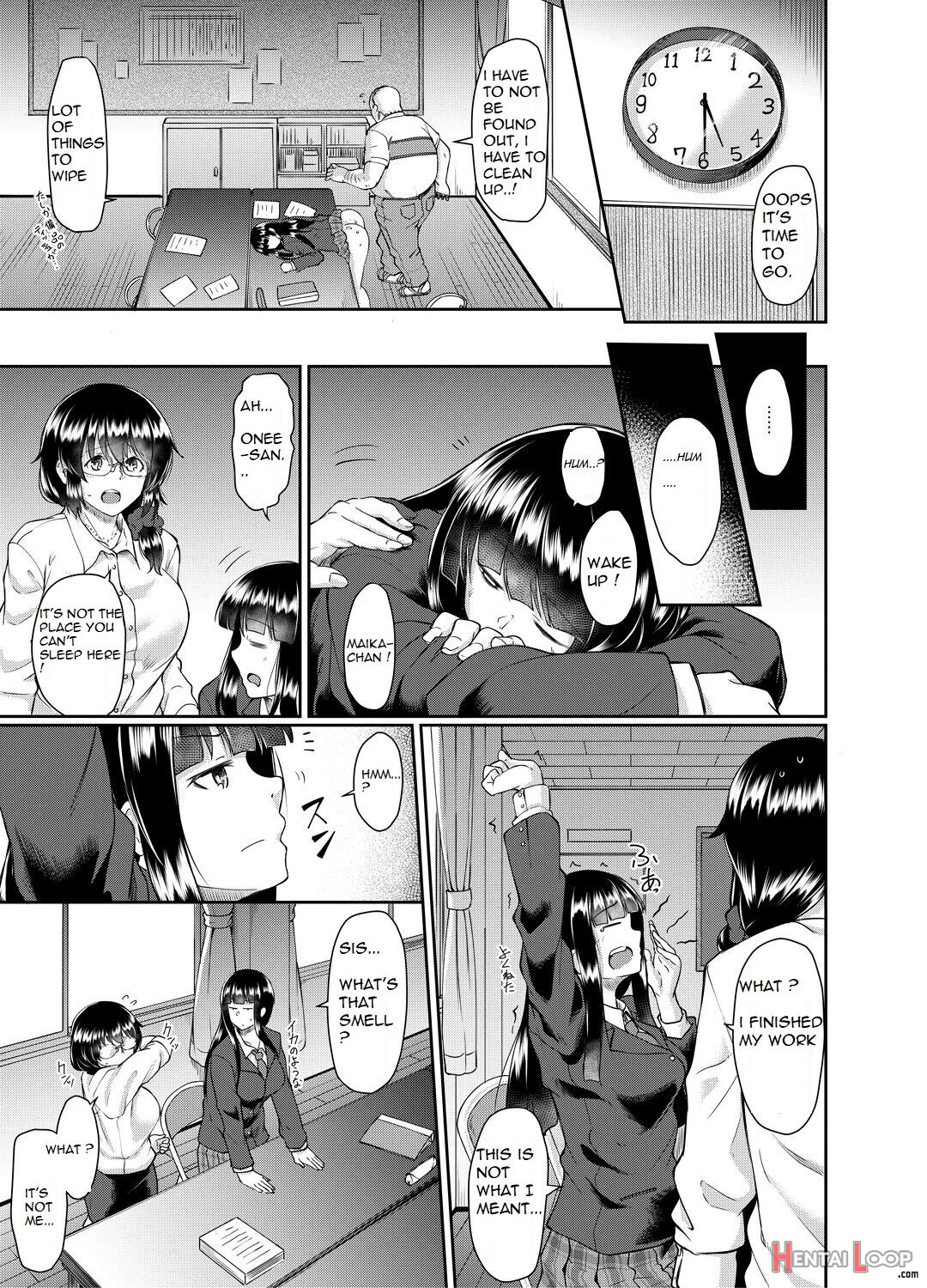 Old Teacher Fuck Aoki's Sisters page 18