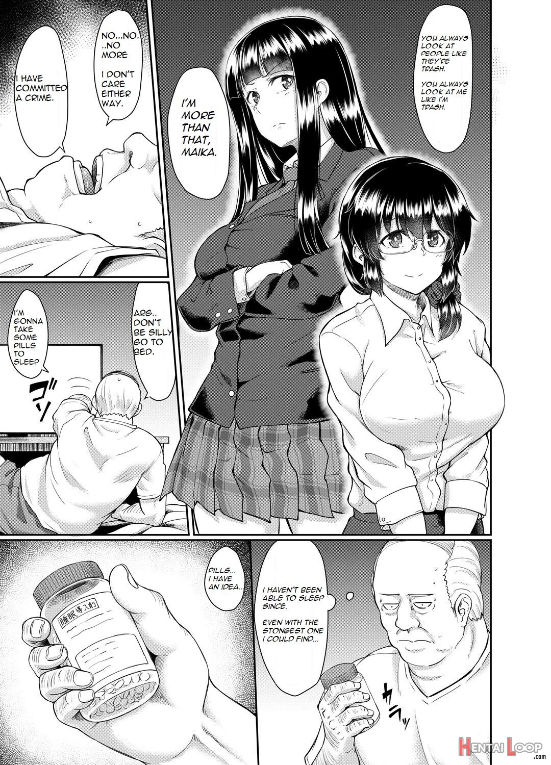 Old Teacher Fuck Aoki's Sisters page 20