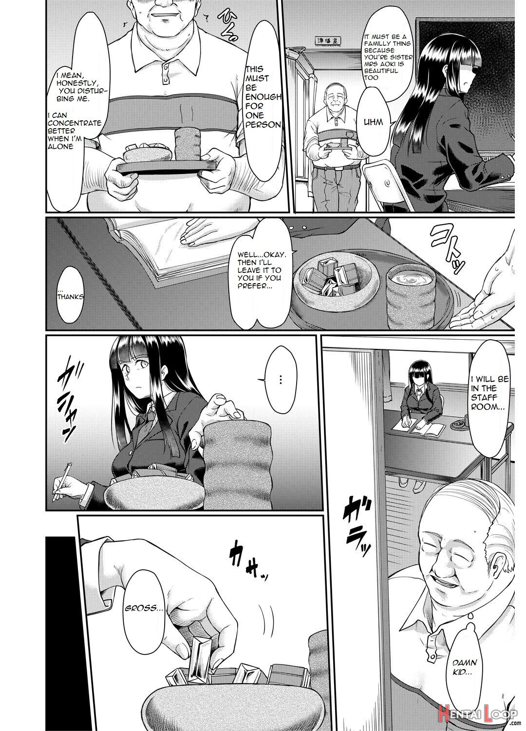 Old Teacher Fuck Aoki's Sisters page 23