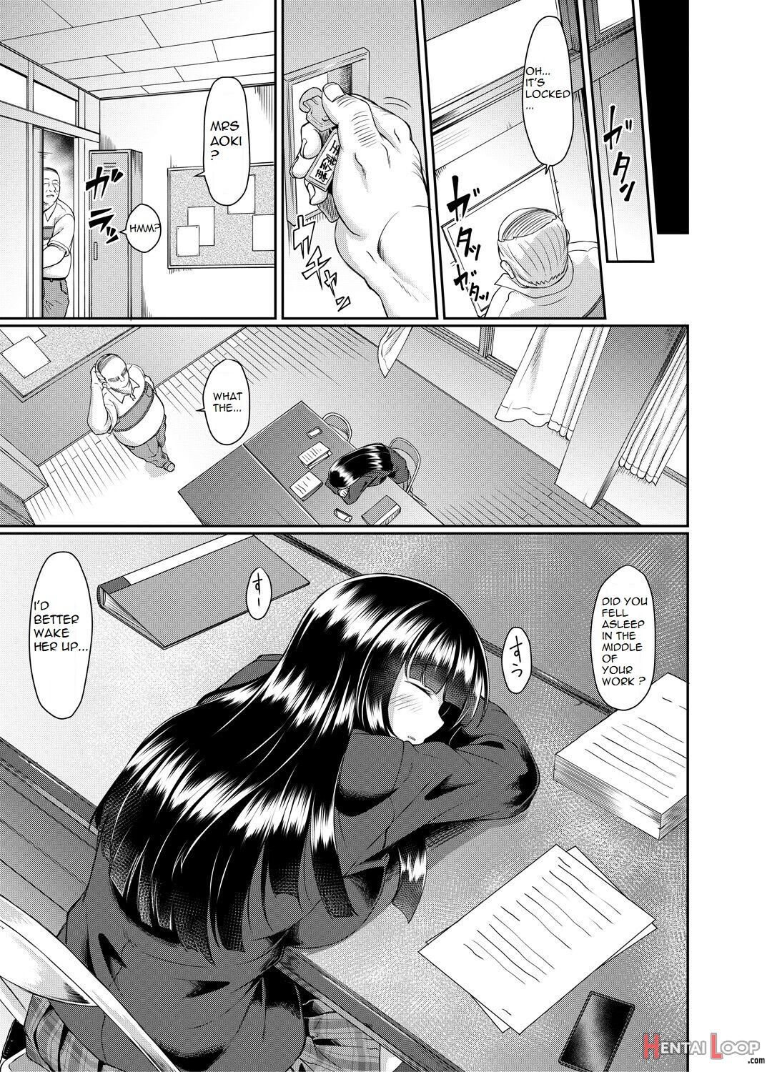 Old Teacher Fuck Aoki's Sisters page 8