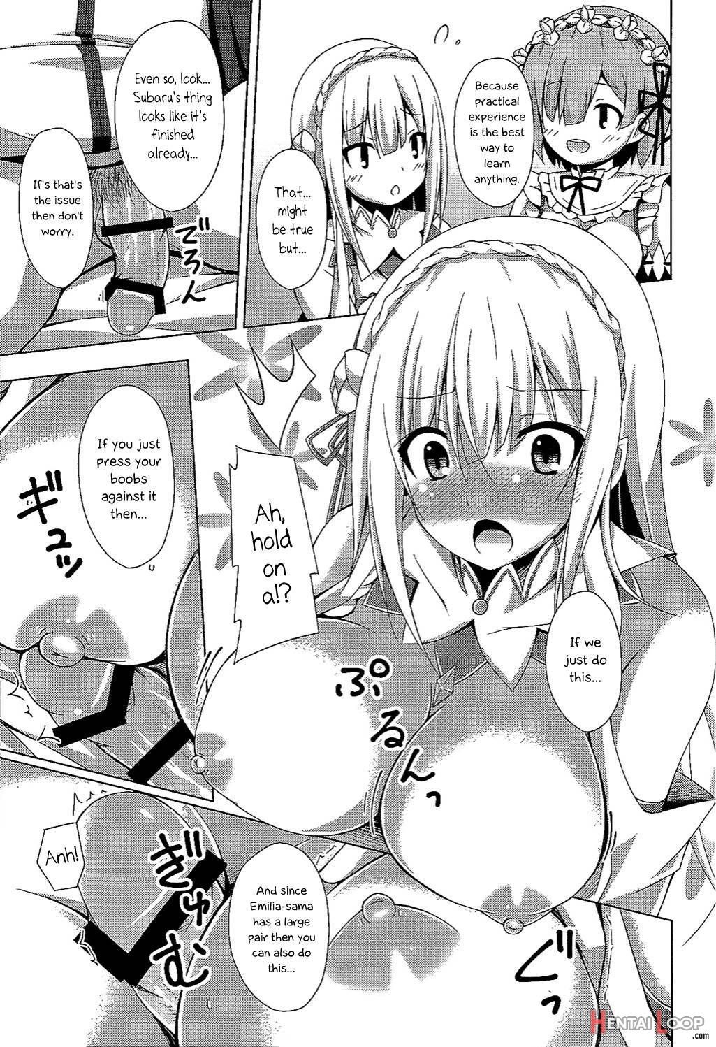 Oshiete Rem Sensei – Emilia-tan To Manabu Hajimete No Sex page 12