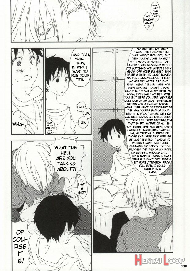 Please Let Me Grope Shinji-kun's Tits. page 3