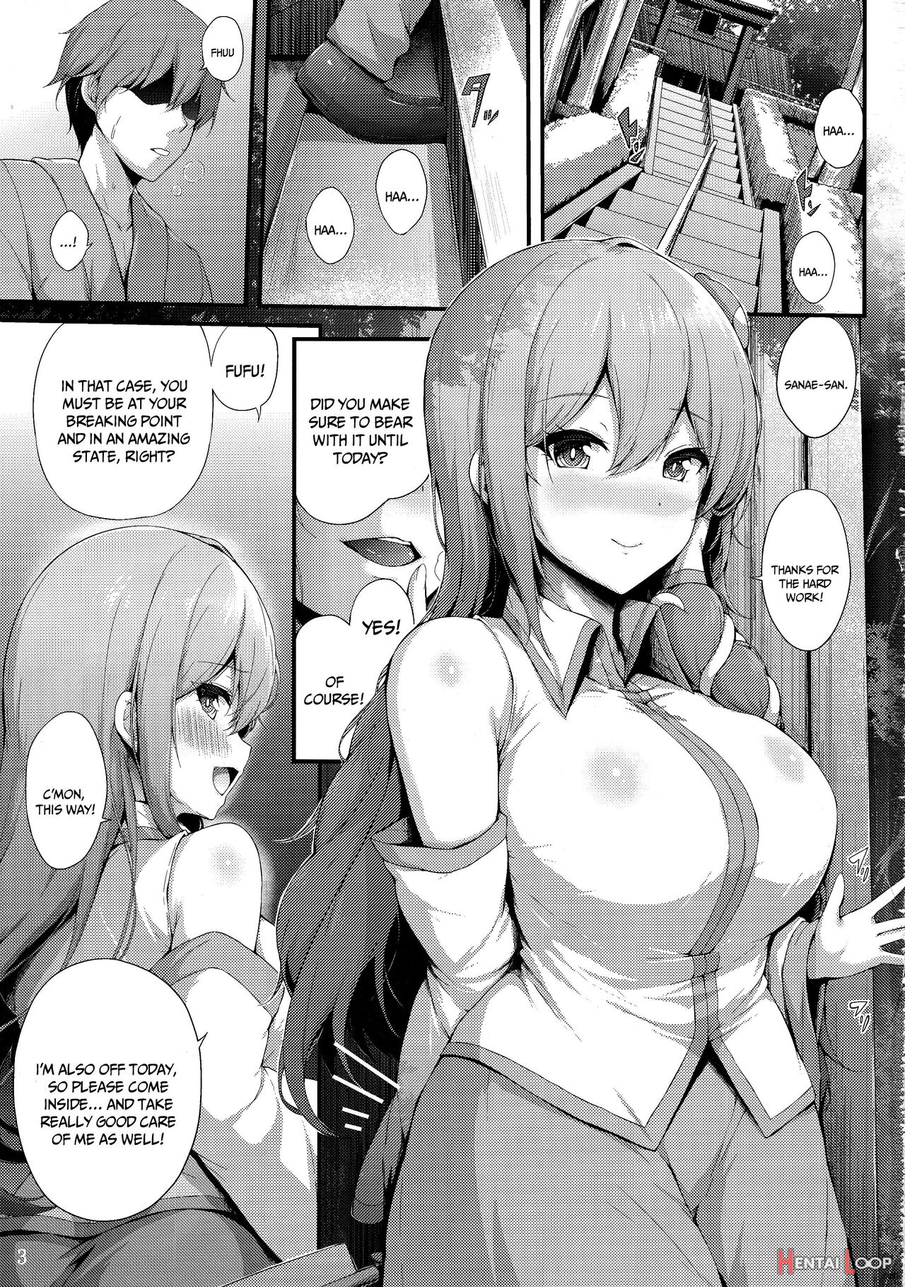 Sanae-san To Ichinichi Gohoushi page 2