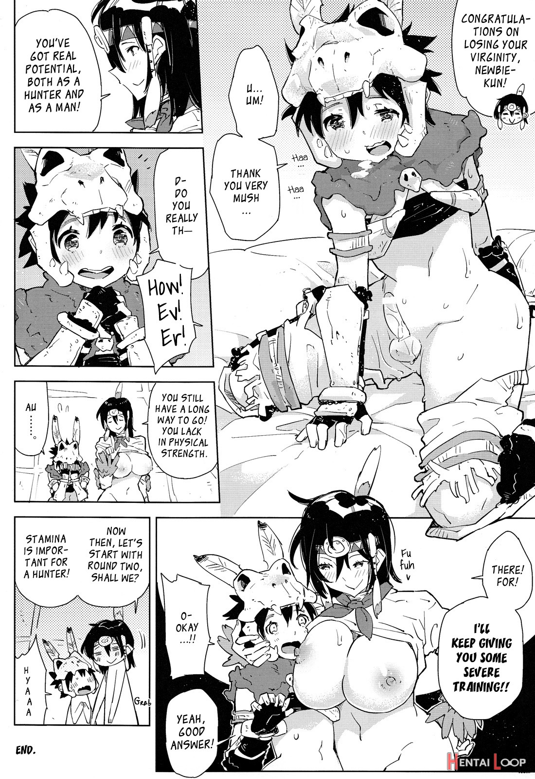 Senpai And My First! Monster Hunting Onee-shota page 23