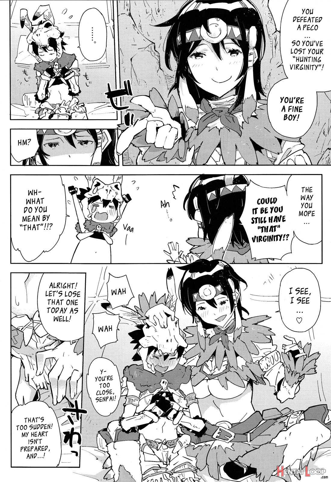 Senpai And My First! Monster Hunting Onee-shota page 7