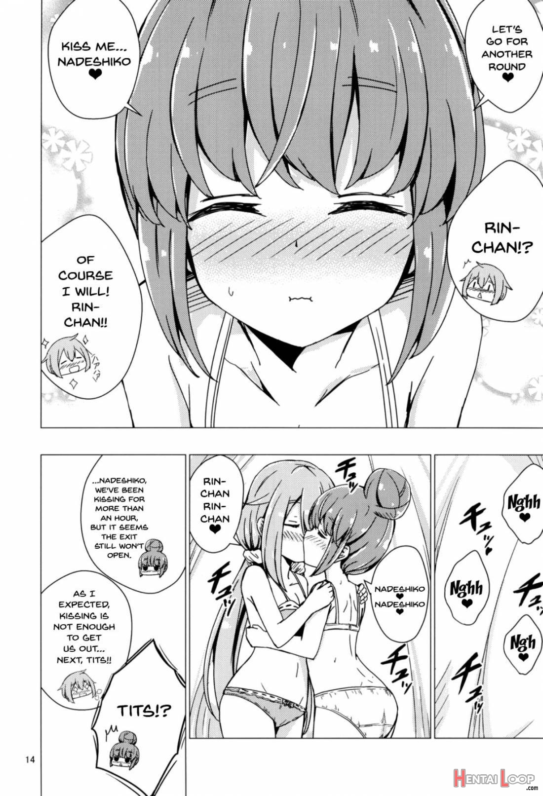 Sex Shinai To Derenai Tent Ni Tojikomerareta Naderin page 13