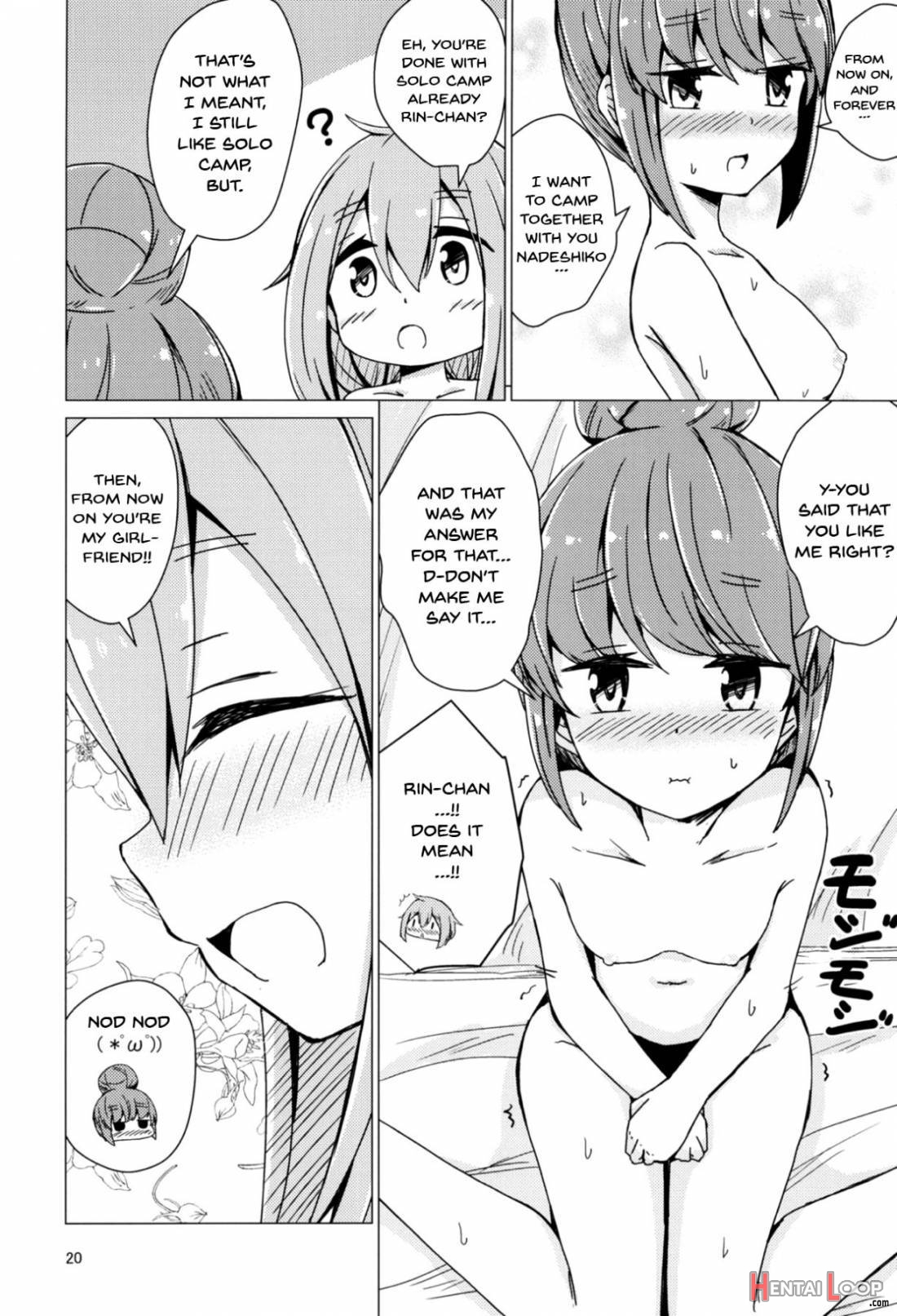 Sex Shinai To Derenai Tent Ni Tojikomerareta Naderin page 19