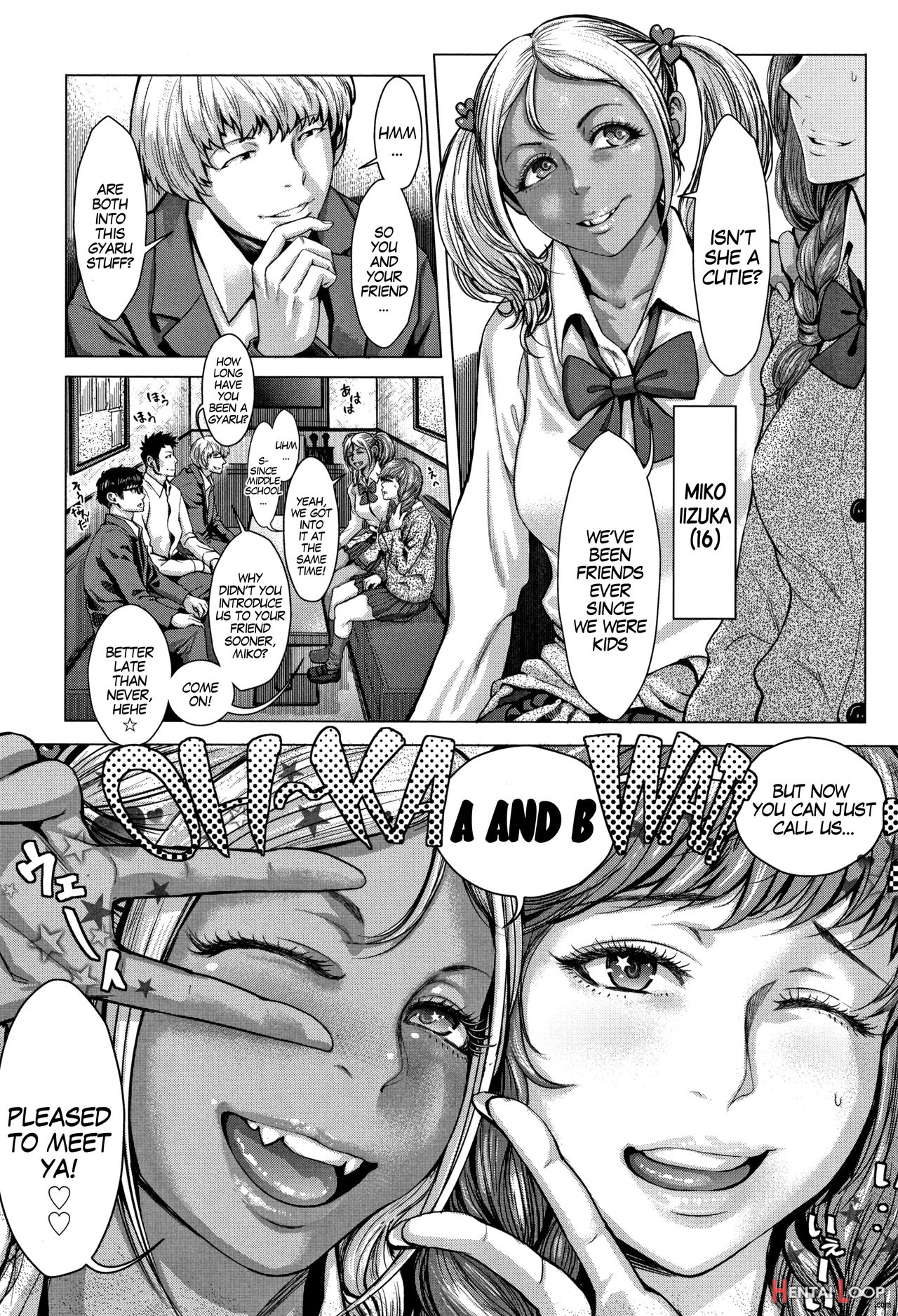 Shirogyaru A-ko To Kurogyaru B-ko No Bicchi Nyuumon page 2