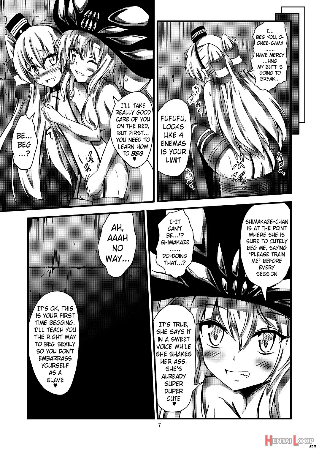 Standard Carrier Wo-class's Amatsukaze Yuri Slave Training ~ass Slave Agreement~ page 8