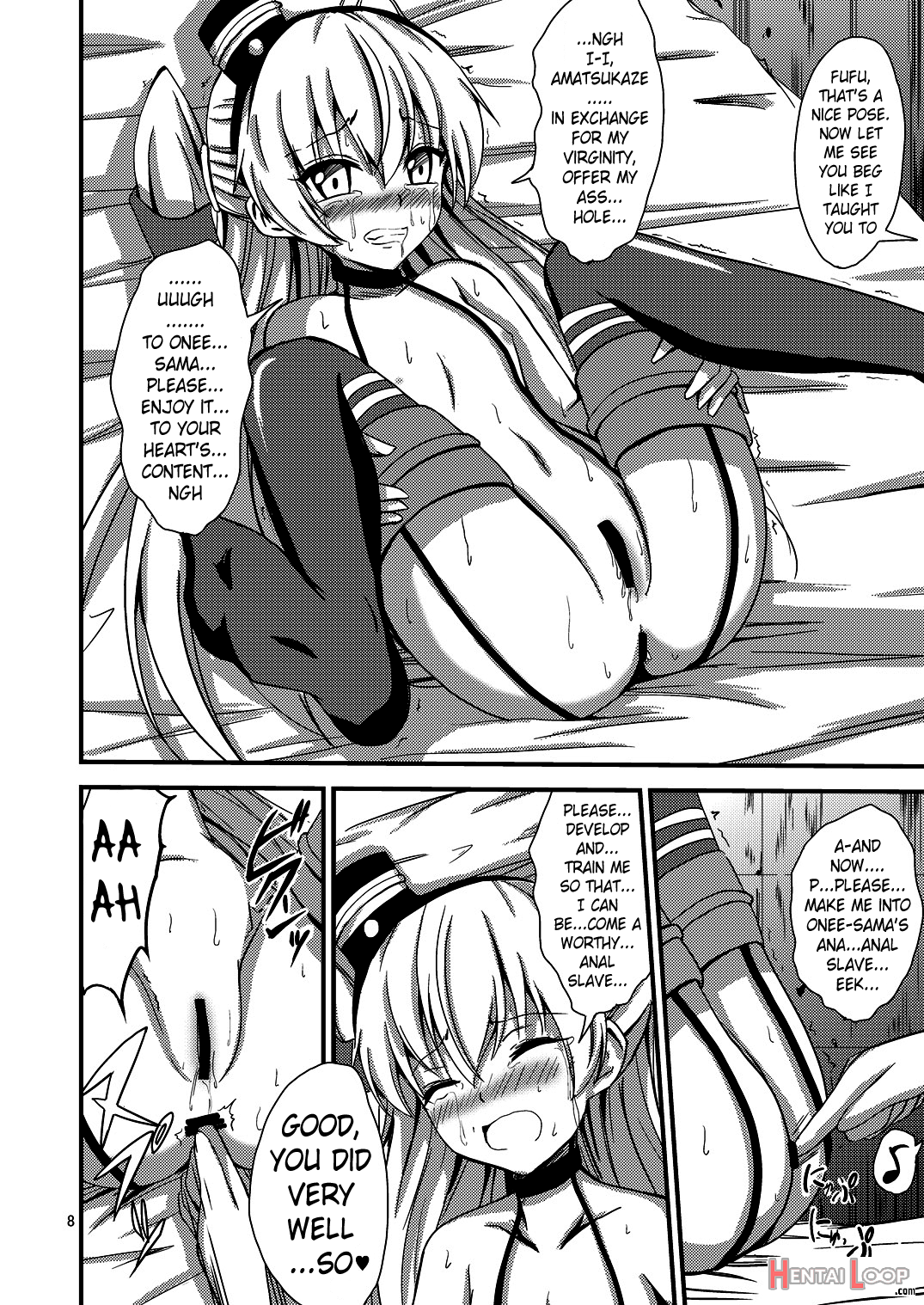 Standard Carrier Wo-class's Amatsukaze Yuri Slave Training ~ass Slave Agreement~ page 9